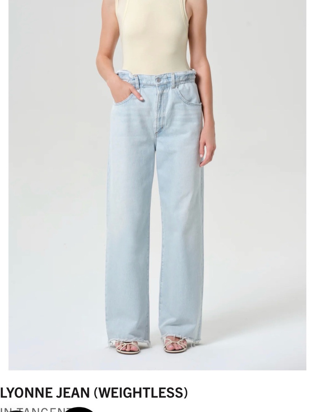 Agolde Lyonne high waist wide leg jeans